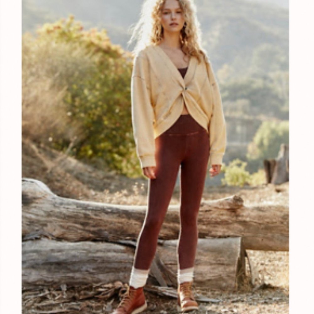 FP Movement High-Rise 7/8 Length Good Karma Leggings (Nutmeg in XS/S)